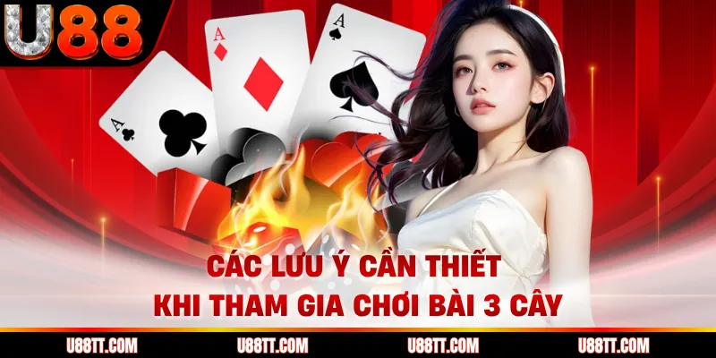 Các lưu ý cần thiết khi tham gia chơi bài 3 cây